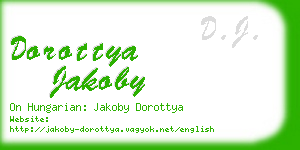 dorottya jakoby business card